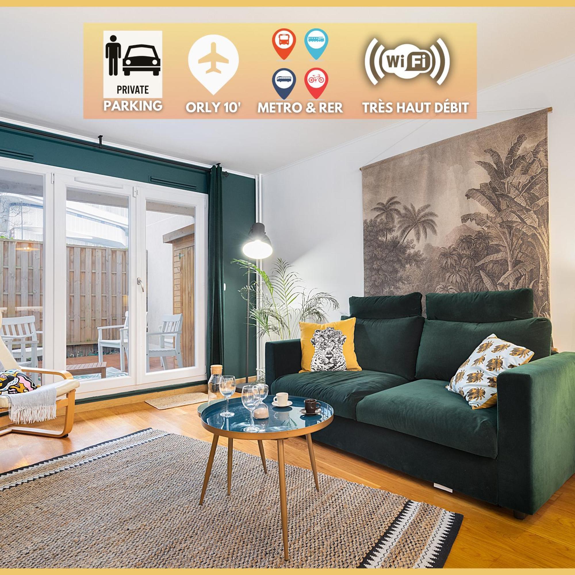 장티이 Cosy'N Paris - Parking Secure - Metro 14 - Wifi - Terrace - Premium Bedding 아파트 외부 사진