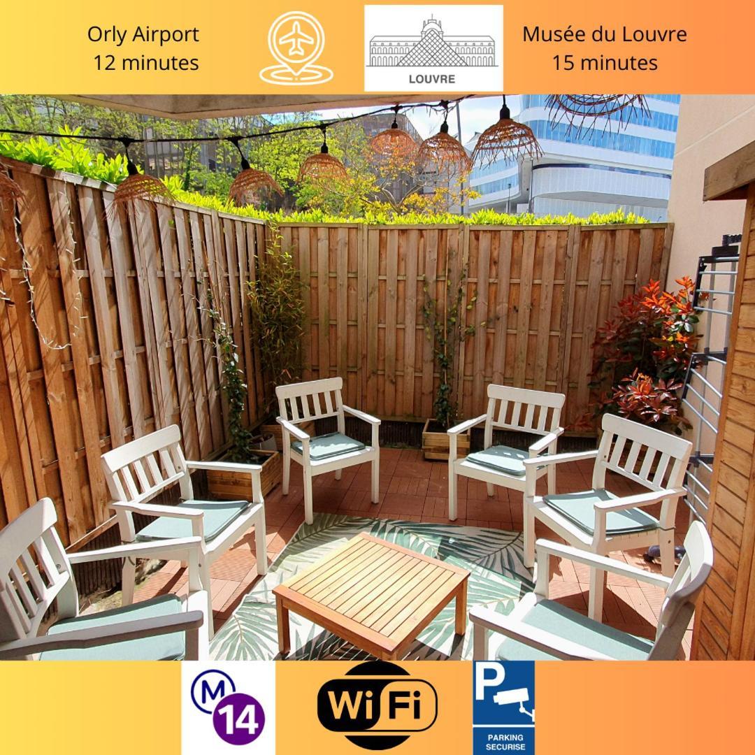 장티이 Cosy'N Paris - Parking Secure - Metro 14 - Wifi - Terrace - Premium Bedding 아파트 외부 사진